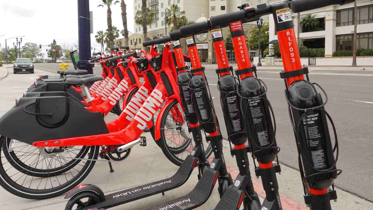Los Angeles city and Uber Technologies in electric scooter data row