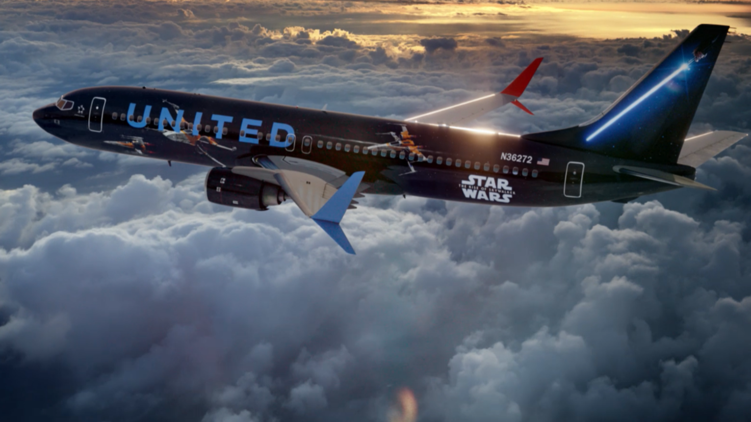 United Airlines partners with Star Wars franchise to create movie themed aircraft 
